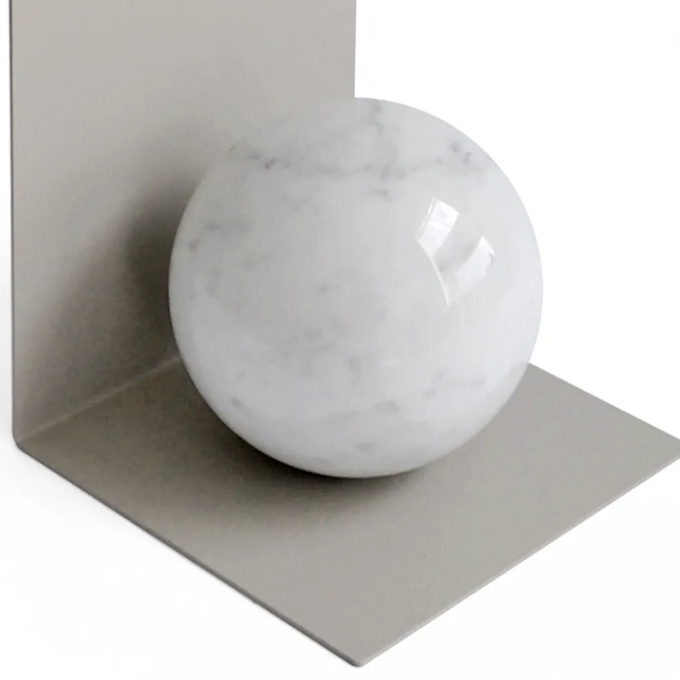 Buchstütze aus Metall mit Marmorkugel Made in Italy - Akira