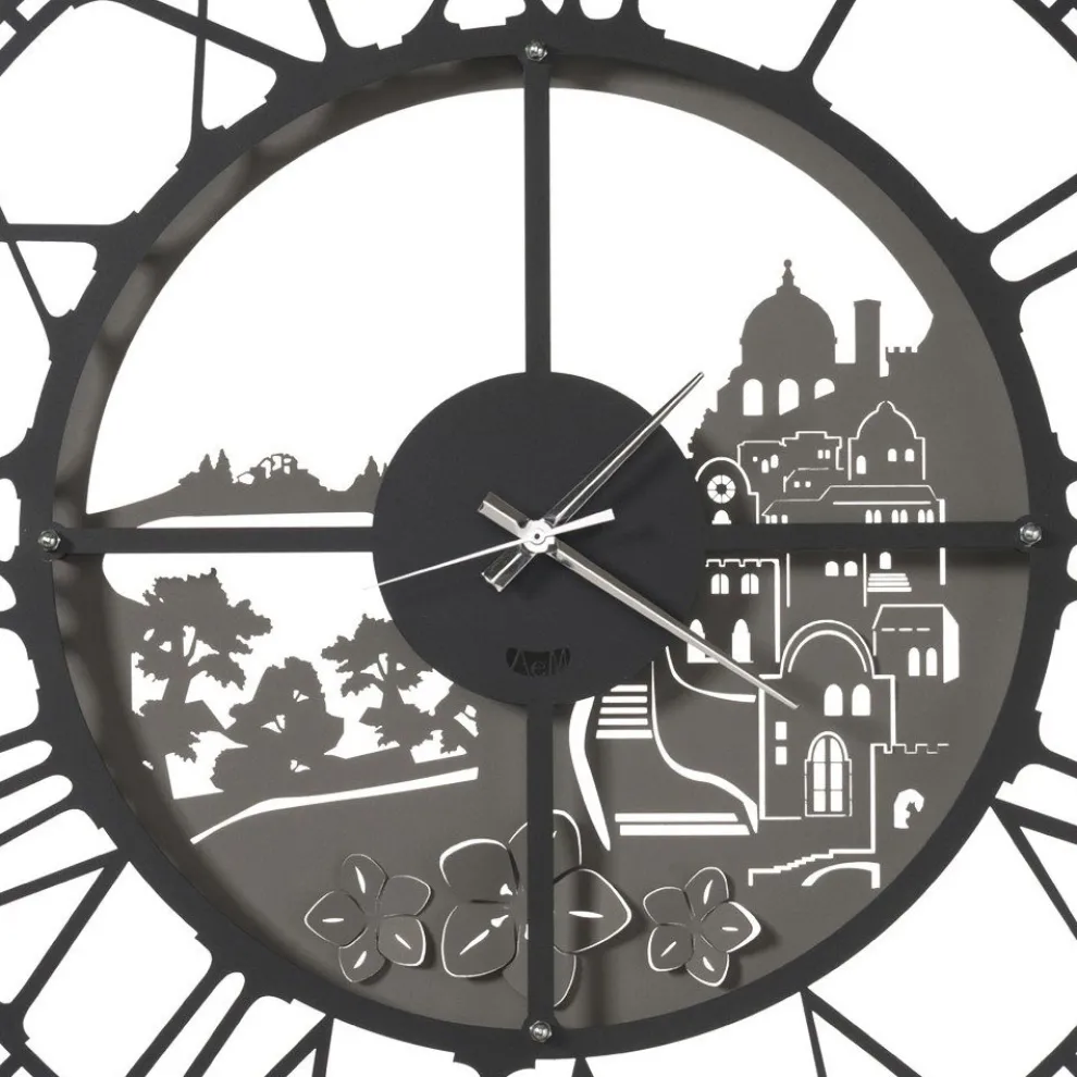 Runde Wanduhr im italienischen Eisendesign 3 Ausführungen - Furio