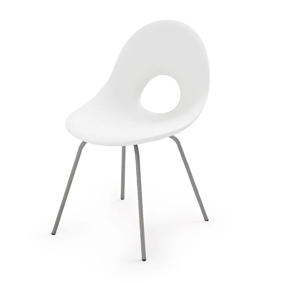 Gartenstuhl aus Polyethylen und Aluminiumbasis Made in Italy - Ashley