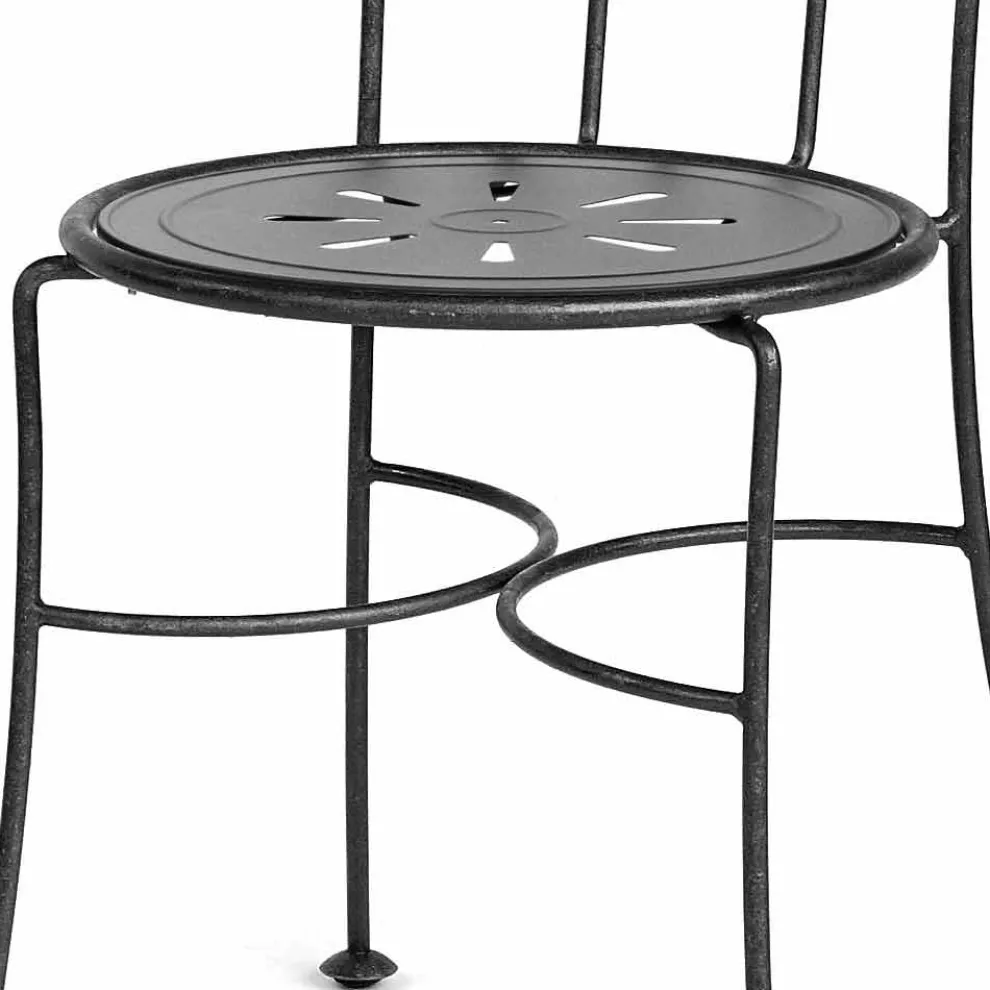 Stapelbarer Gartenstuhl aus Graphiteisen Made in Italy, 2 Stück - Catrina