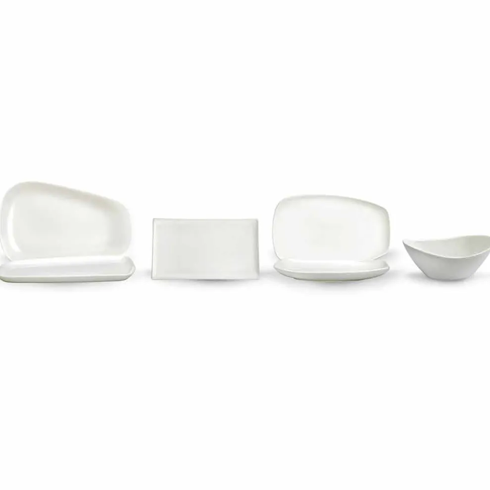 Weißes Porzellan Abendessen oder Servieren von Gerichten - Nalah