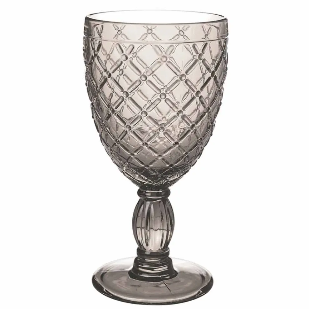 Wein- oder Wasserbecher aus farbigem oder transparentem Glas mit Dekorationen, 12 Stück - Rocca