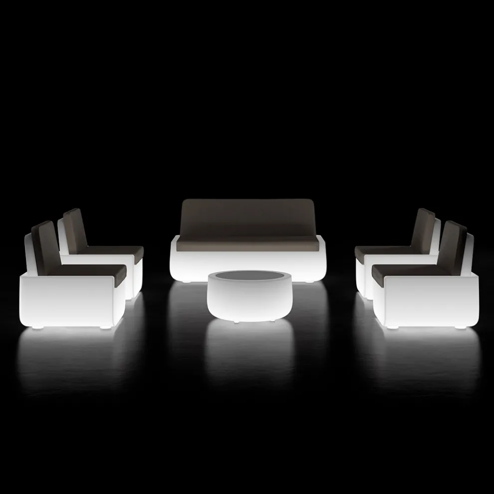 Leuchtender Outdoor-Sessel aus Polyethylen mit Kissen Made in Italy - Belida