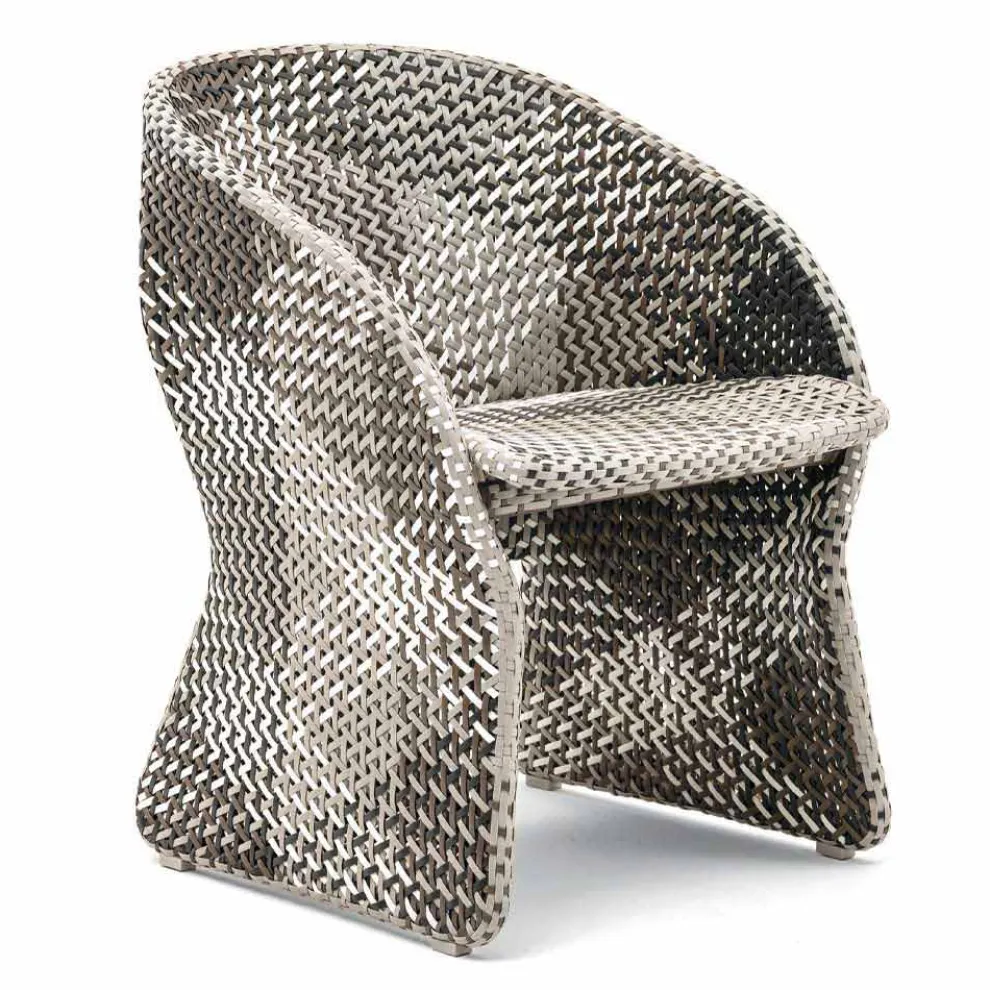 Gartensessel aus farbig geflochtener Kunstfaser - Maat von Varaschin