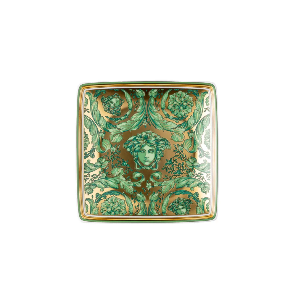 Rosenthal Versace Medusa Garland 6 flache, quadratische Tassen - Weihnachten