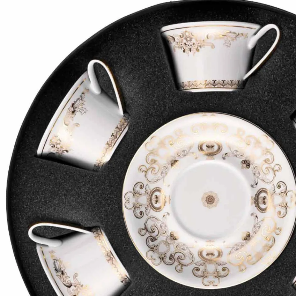 Rosenthal Versace Medusa Gala Gold Set Teetassen 6er Set