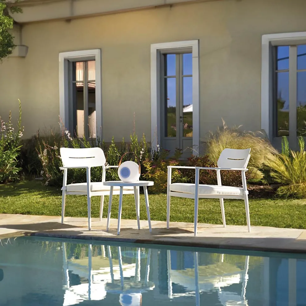 Set aus 2 Sesseln mit Aluminiumtisch in verschiedenen Ausführungen - Souvenir