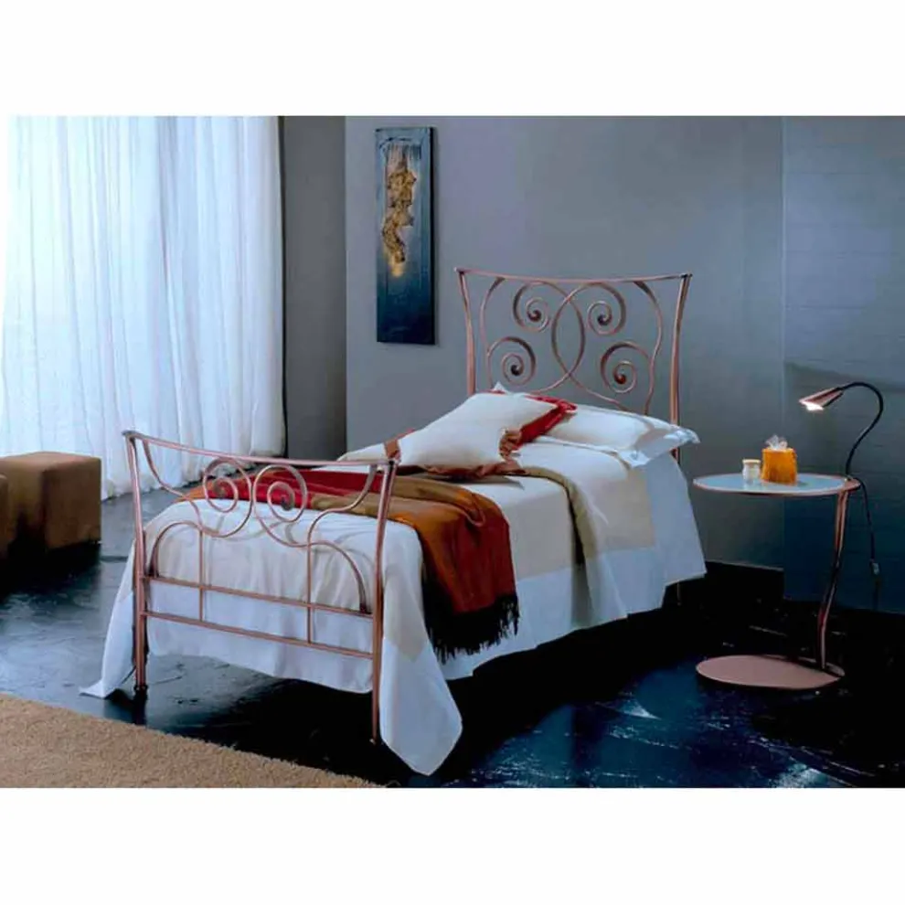 Ares Einzelbett aus Schmiedeeisen in Design
