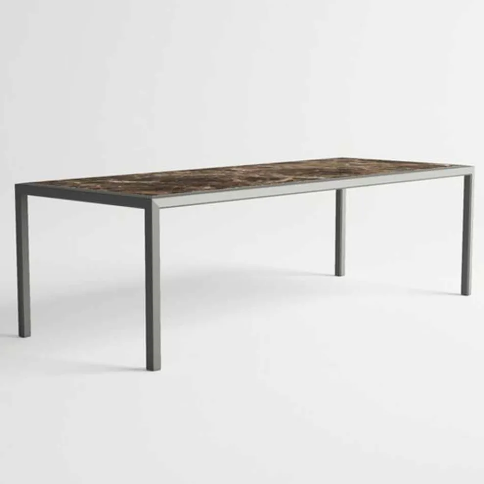 Außentisch aus Aluminium mit modernem Design für den Garten - Mississippi2