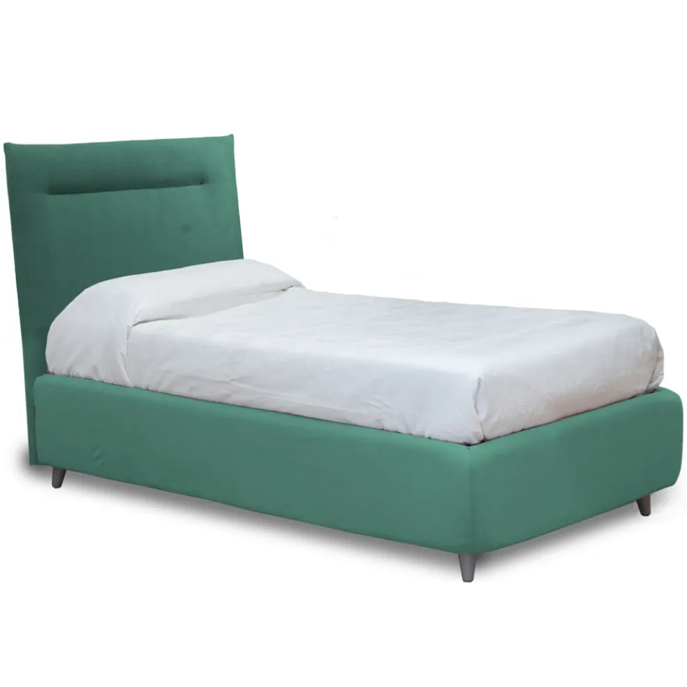 Einzelbett mit optionalem Stauraum, hergestellt in Italien – Ciccio