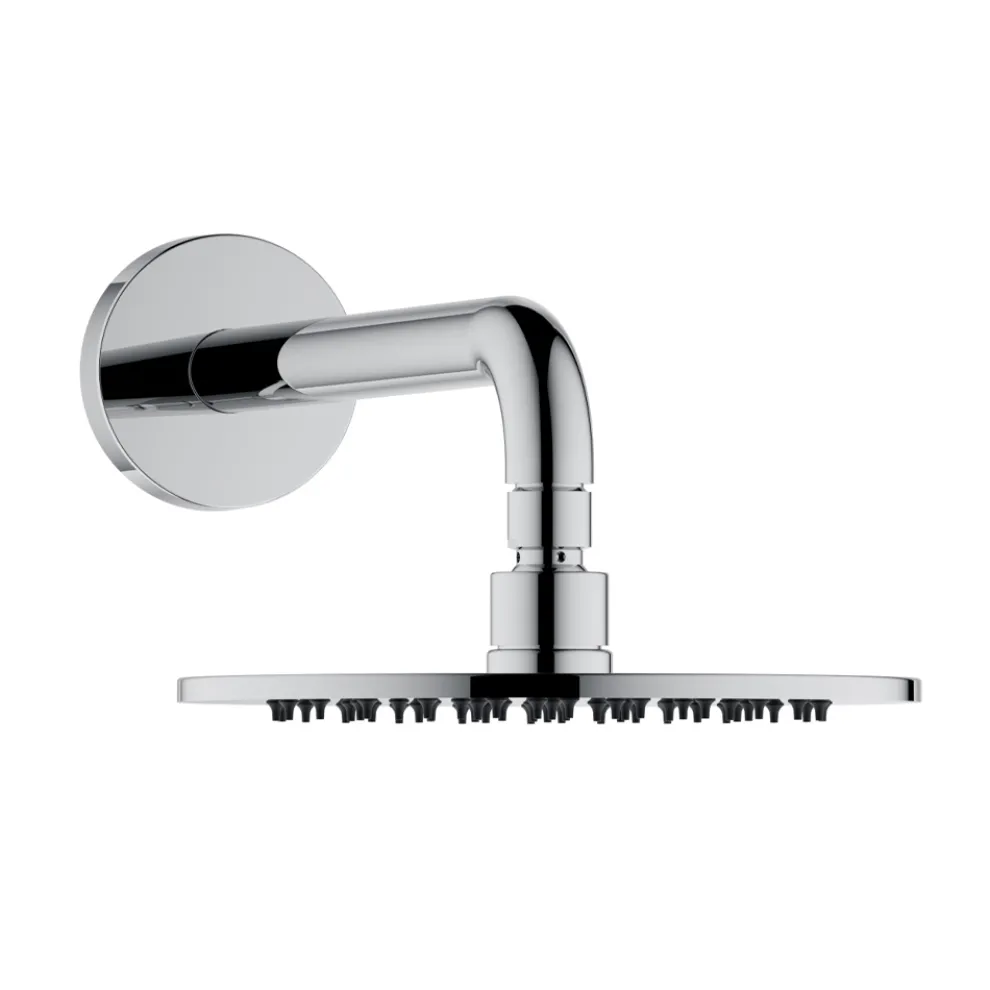 Chrom-Duschgruppe mit Messing-Duschkopf und Gleitstange - Erkole