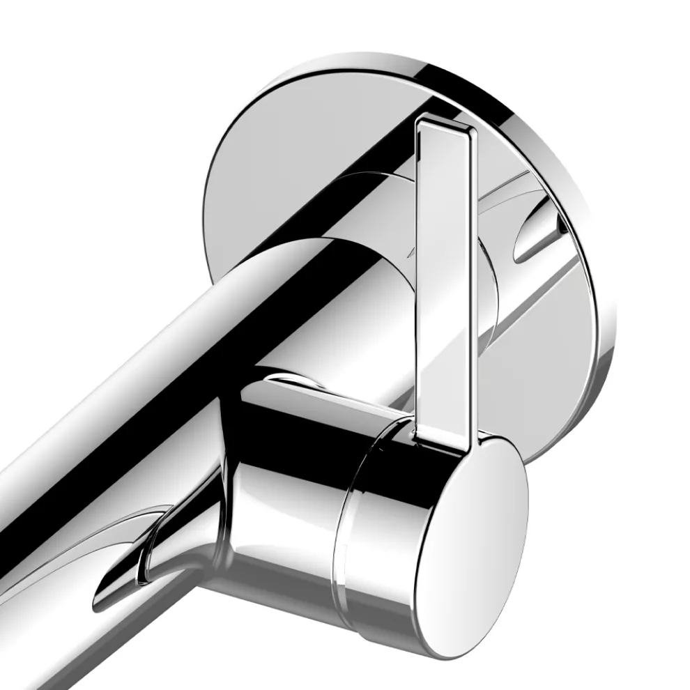 Chrom-Waschtischarmatur zur Wandmontage 3 Größen - Erkole