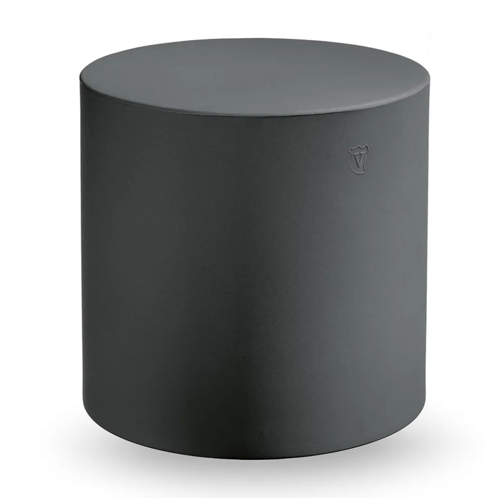 Zylindrischer Gartenhocker aus farbigem Polyethylen Made in Italy - Viky