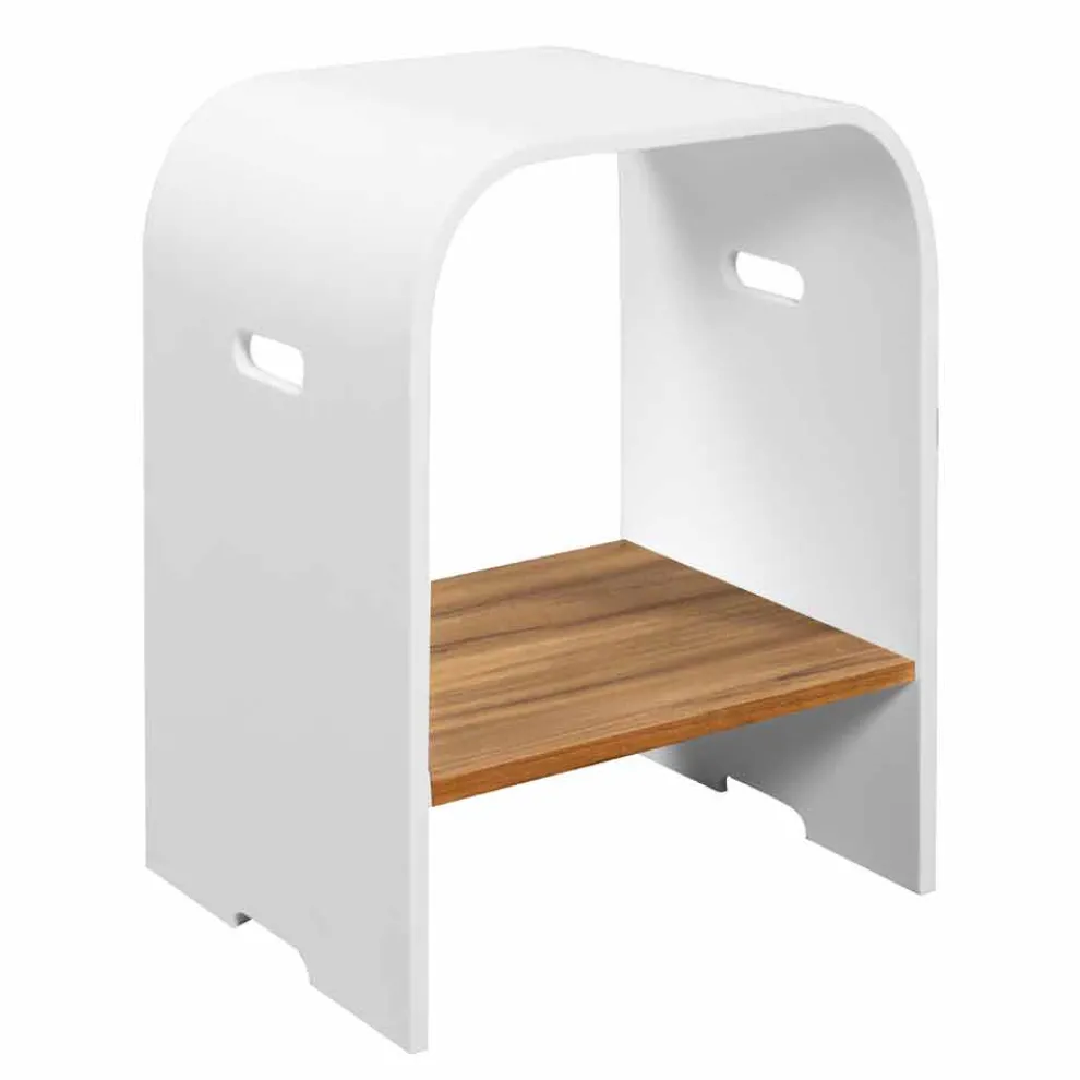 Composition 3 Hängende Badezimmermöbel mit Waschbecken aus weißem Harz - Dazzle