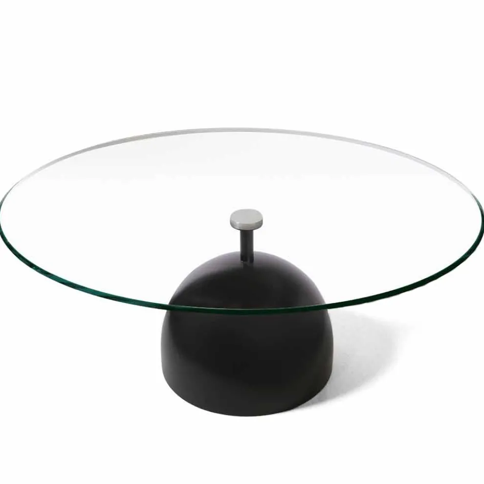 Couchtisch aus extra klarem Kristall und Metall Made in Italy - Livigno