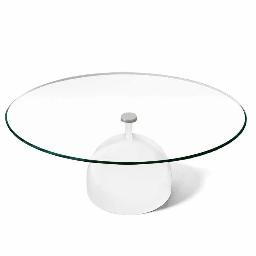 Couchtisch aus extra klarem Kristall und Metall Made in Italy - Livigno