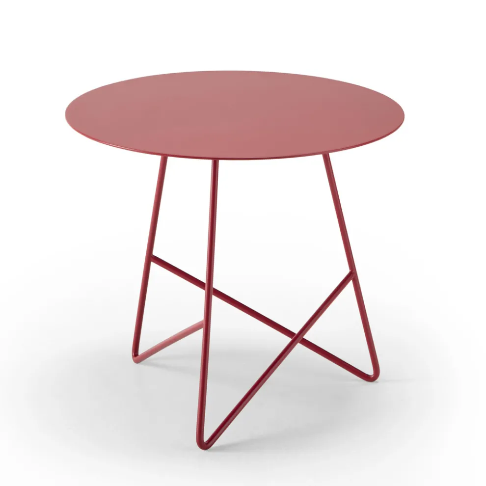 Couchtisch aus farbigem Metall und 3 Dimensionen, Made in Italy - Magali