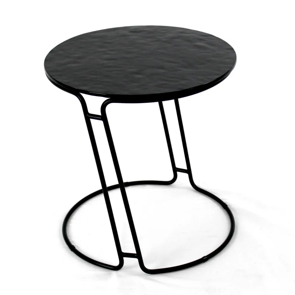 Couchtisch aus Glas und rundem Sockel, hergestellt in Italien – Tullia