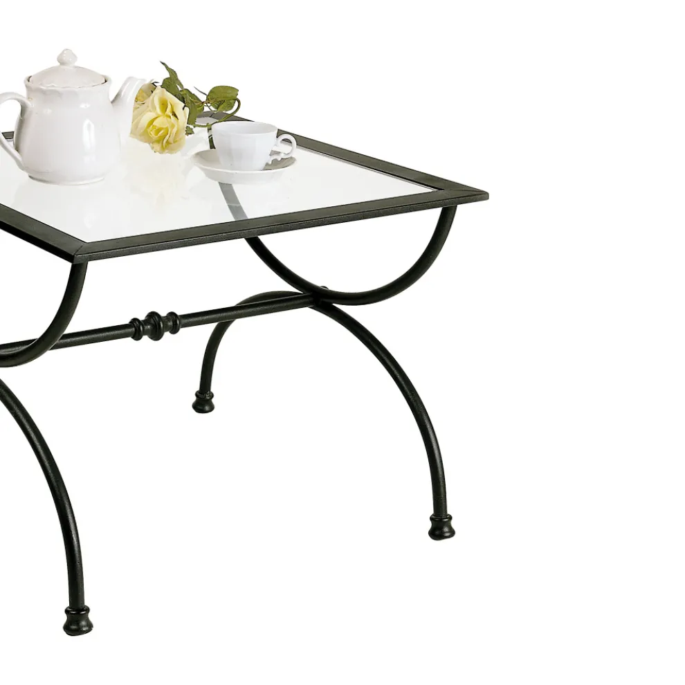 Couchtisch aus graphitschwarzem Rohreisen, hergestellt in Italien – Riga