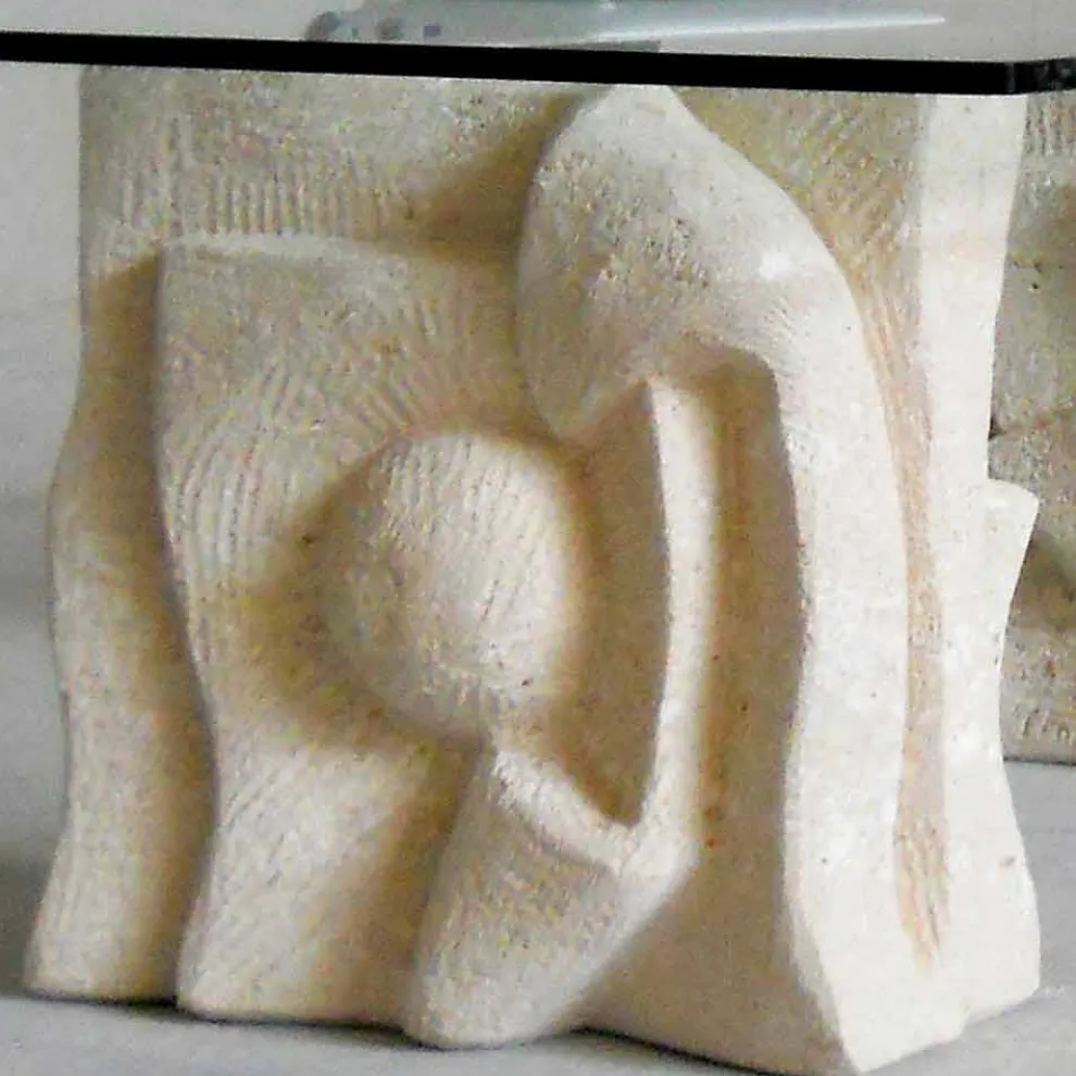 Couchtisch aus Stein und Kristall in modernem Design Priamo-S