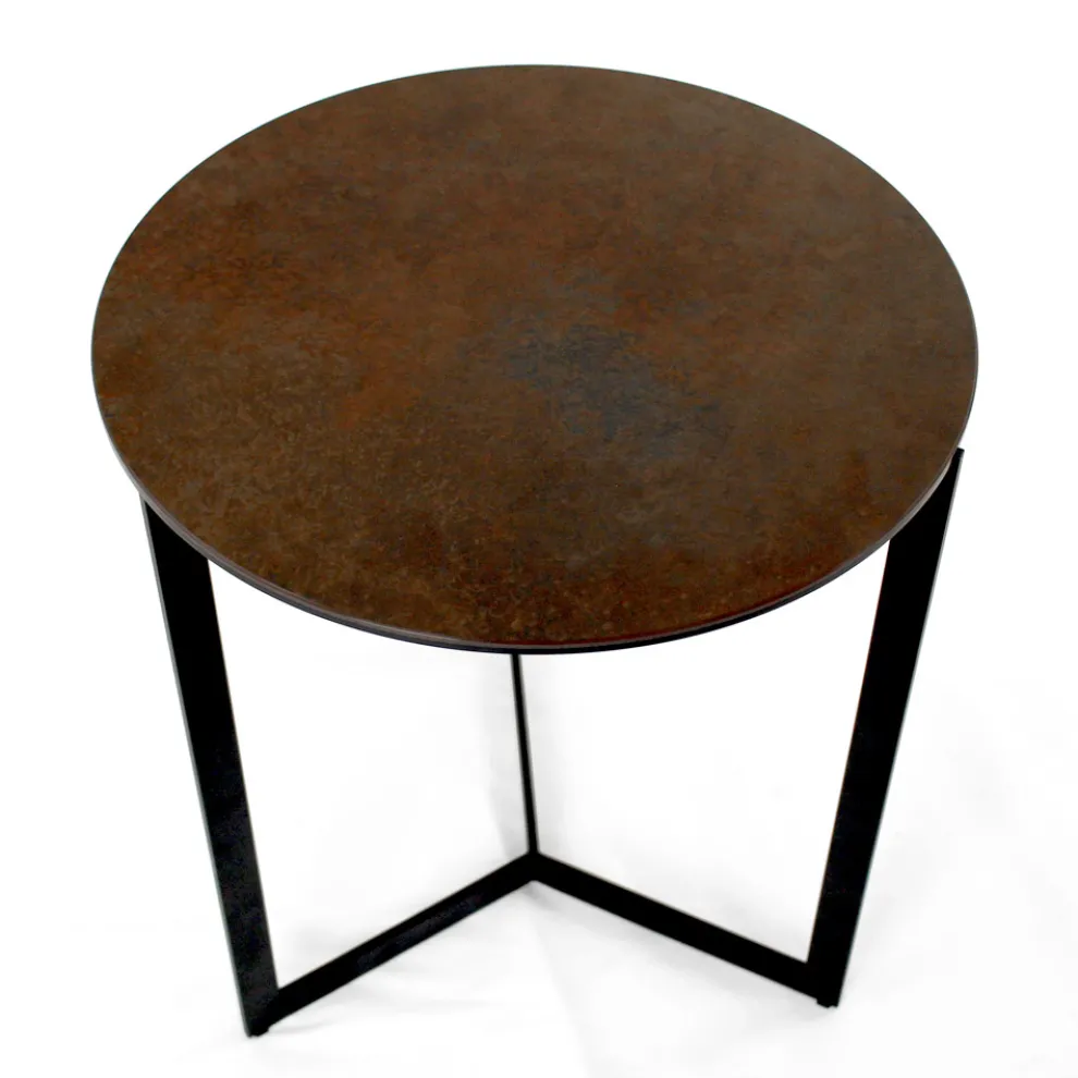 Couchtisch aus Steingut mit Stahlgestell, hergestellt in Italien – Aspira