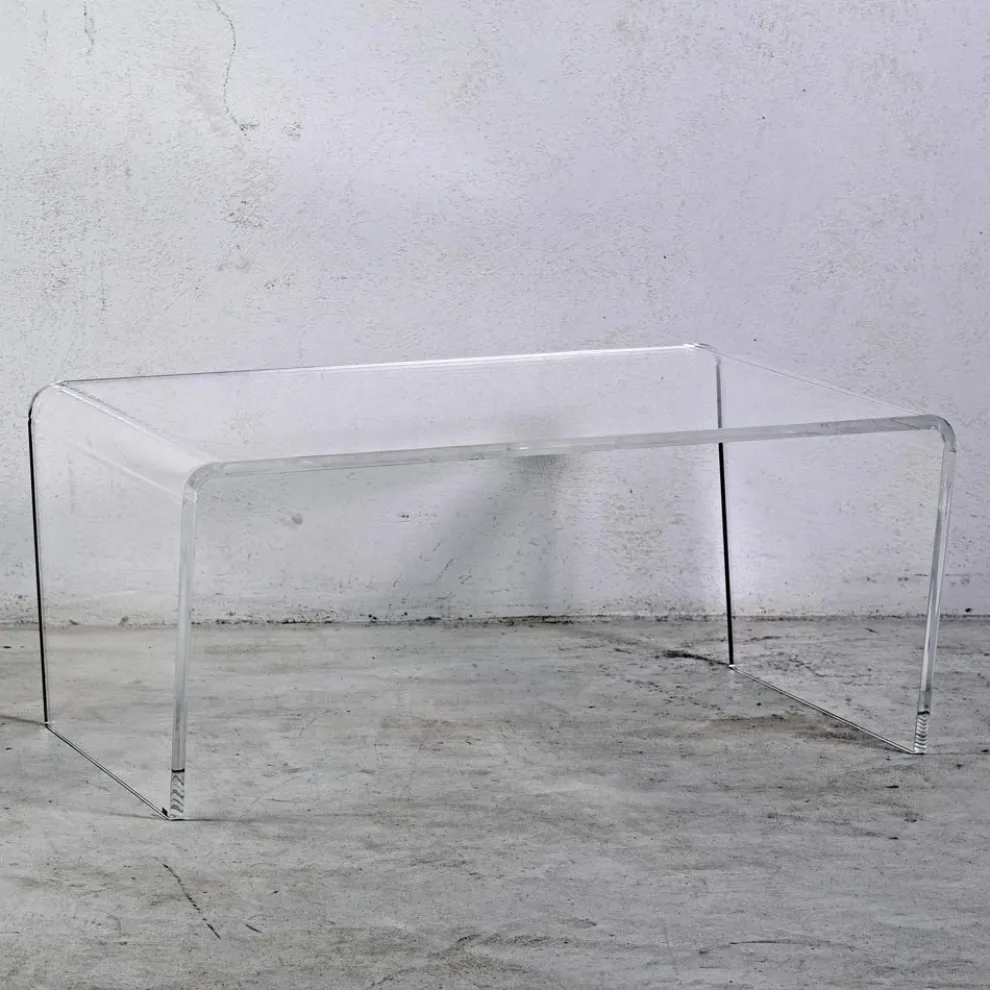 Couchtisch aus transparentem Acrylglas von Hand gefaltet - Crosto