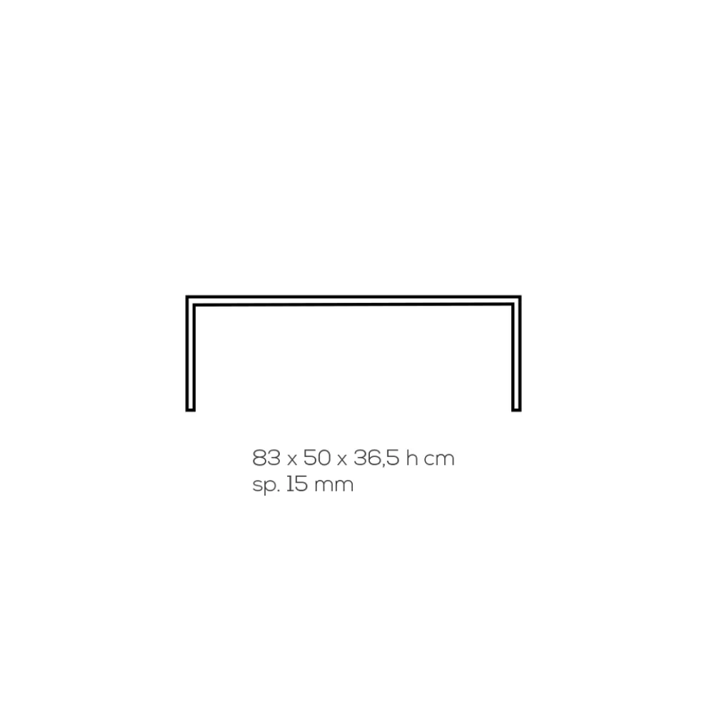 Couchtisch aus transparentem Acrylglas von Hand gefaltet - Crosto