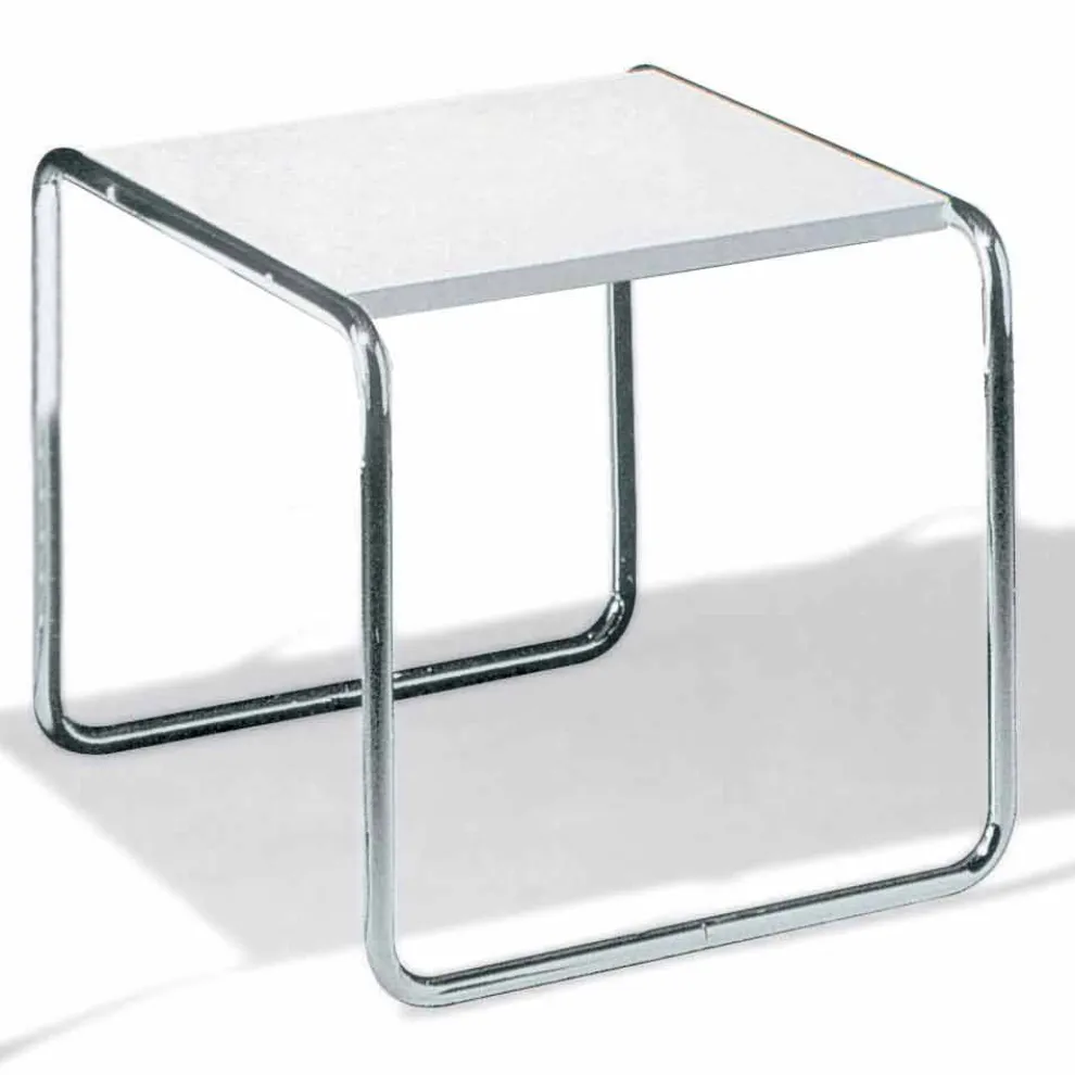 Couchtisch aus verchromtem Stahl mit laminierter Tischplatte Made in Italy - Ariete