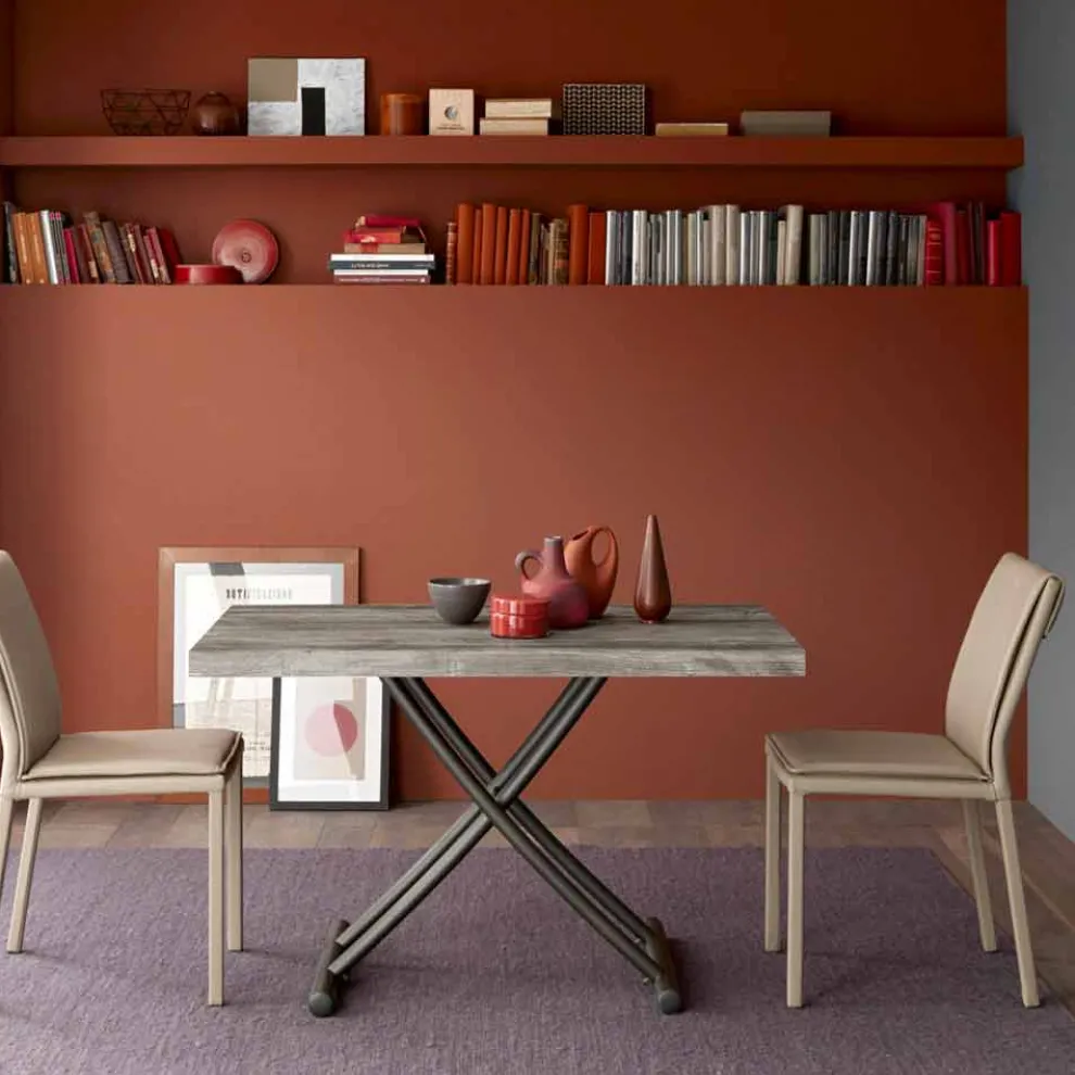 Couchtisch Cabrio in einen Küchentisch, Made in Italy Design - Genio