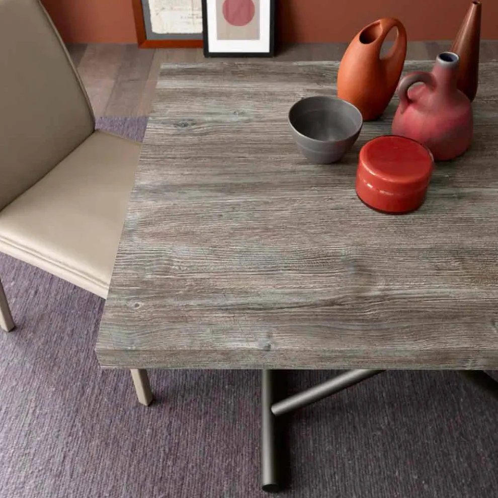 Couchtisch Cabrio in einen Küchentisch, Made in Italy Design - Genio