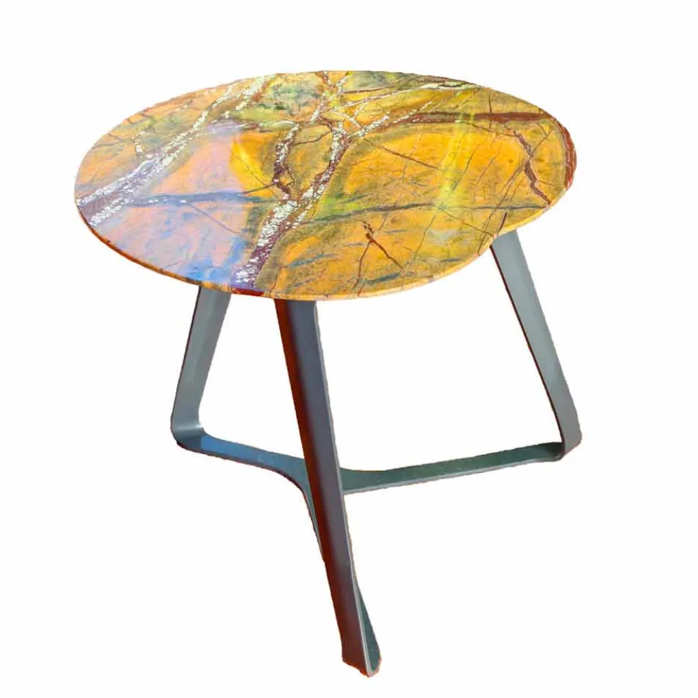 Couchtisch handgefertigt aus Marmor und Stahl Made in Italy - Prince