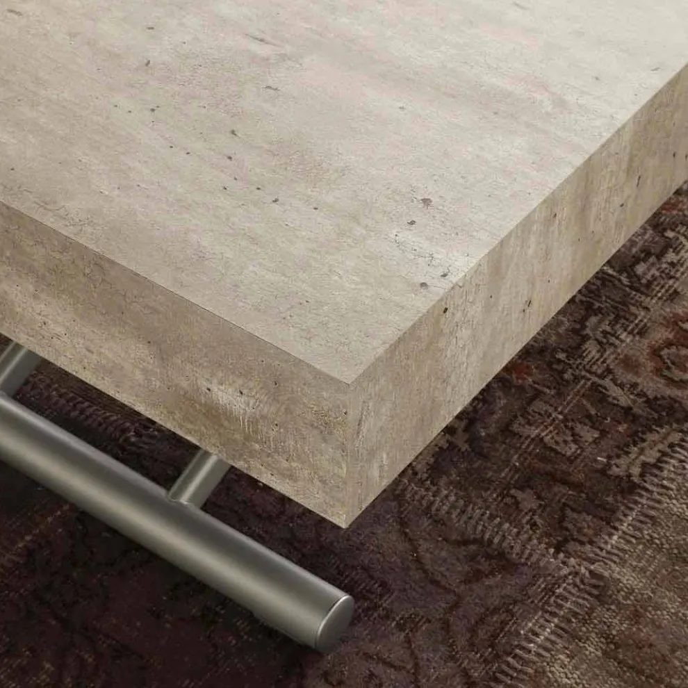 Couchtisch höhenverstellbar mit melaminbeschichteter Tischplatte Palau