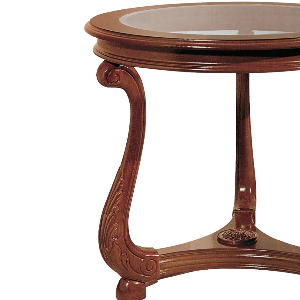 Couchtisch mit Glasplatte, hergestellt in Italien – Sedna