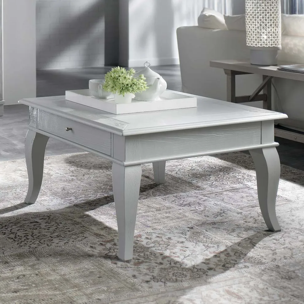 Couchtisch mit massiven Teilen aus Ayous und Linde, hergestellt in Italien – Ära