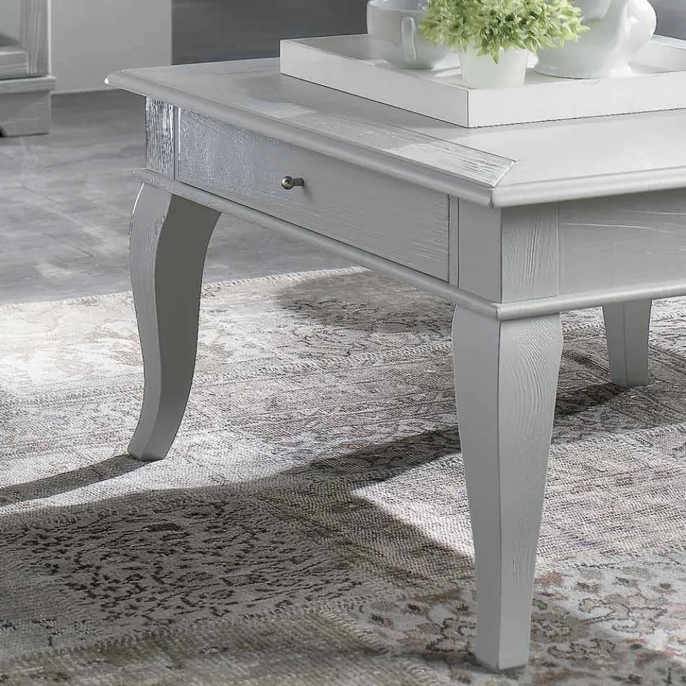 Couchtisch mit massiven Teilen aus Ayous und Linde, hergestellt in Italien – Ära