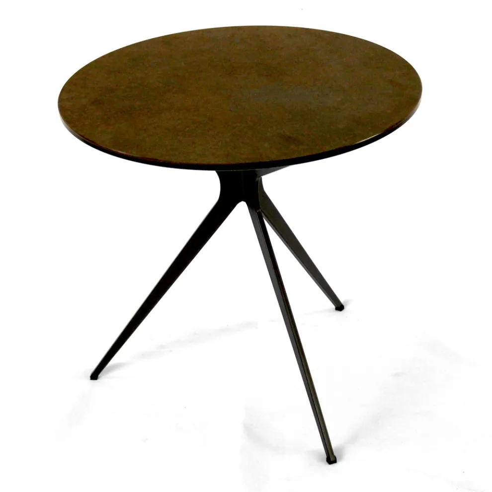 Couchtisch mit runder Platte aus Feinsteinzeug, hergestellt in Italien – Siste