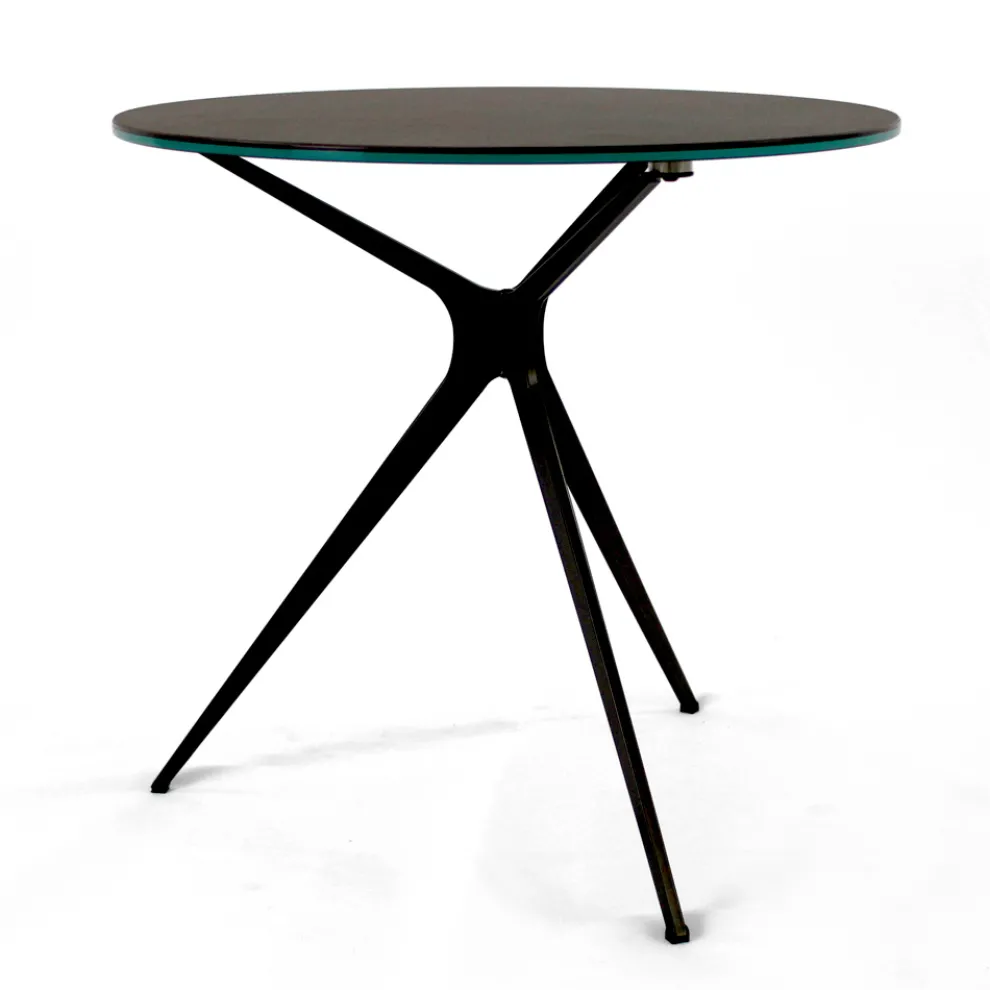 Couchtisch mit runder Platte aus Feinsteinzeug, hergestellt in Italien – Siste