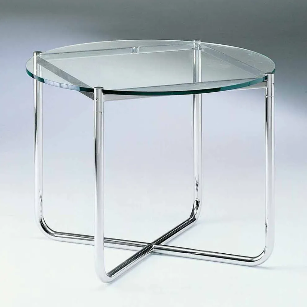 Couchtisch mit runder Glasplatte Made in Italy - Costanza