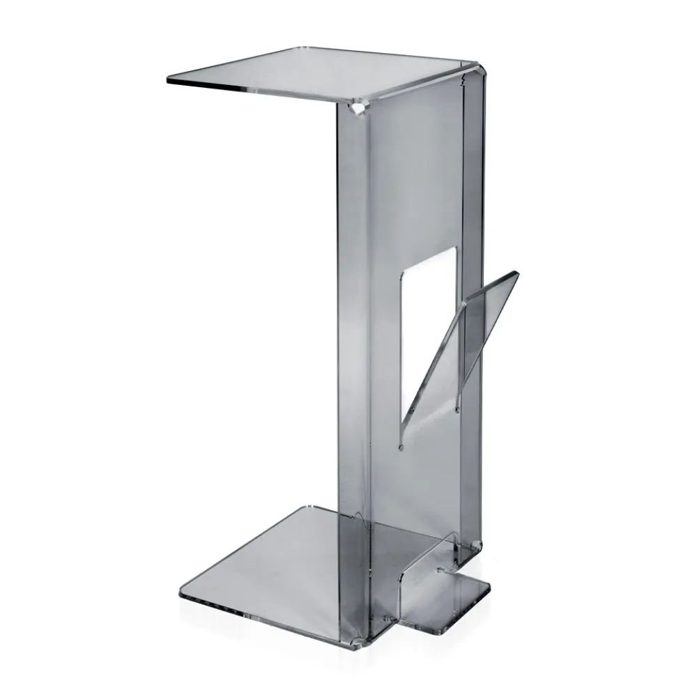 Couchtisch mit Zeitschriftenständer aus Plexiglas, hergestellt in Italien – Belle