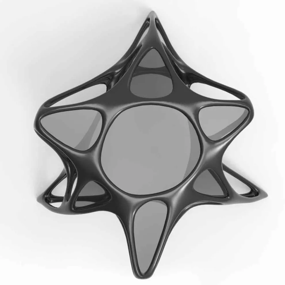 Couchtisch modern aus Glas und Solid Surface® Lunar Table#2