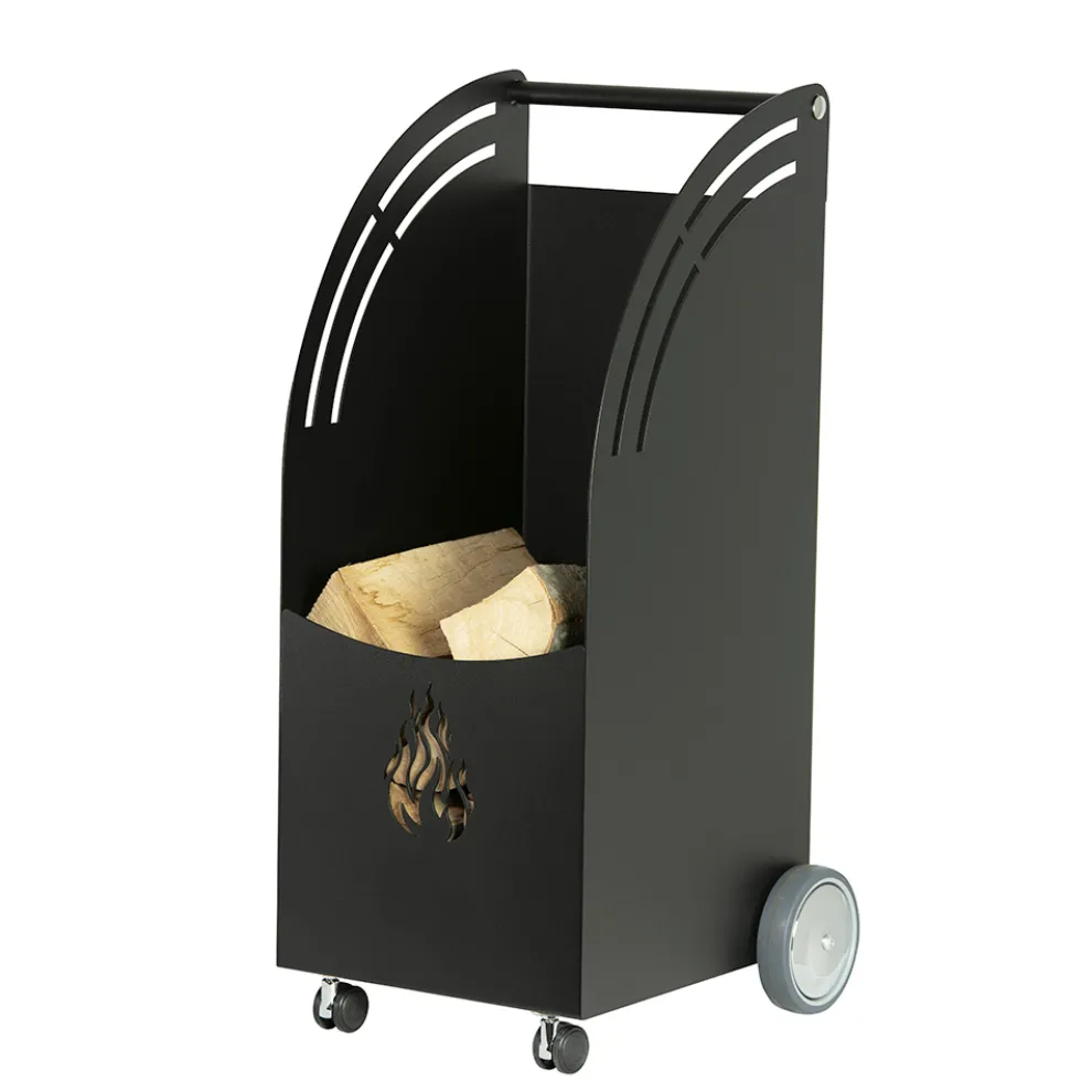 Servierwagen aus Metall und Holz mit 4 Rädern, hergestellt in Italien – Marienkäfer