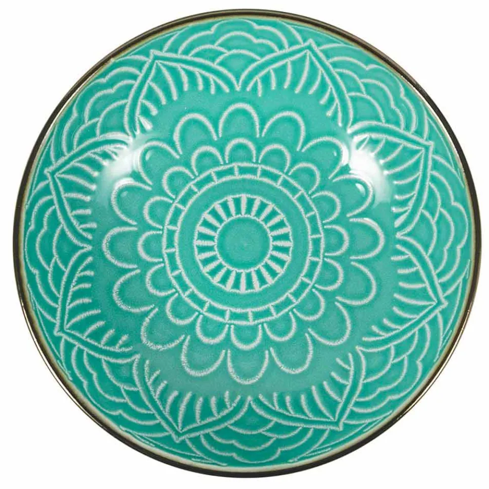 Geschirrservice in Hartdolomitgrau, Hellblau oder Blau 18 Stück - Arabisch