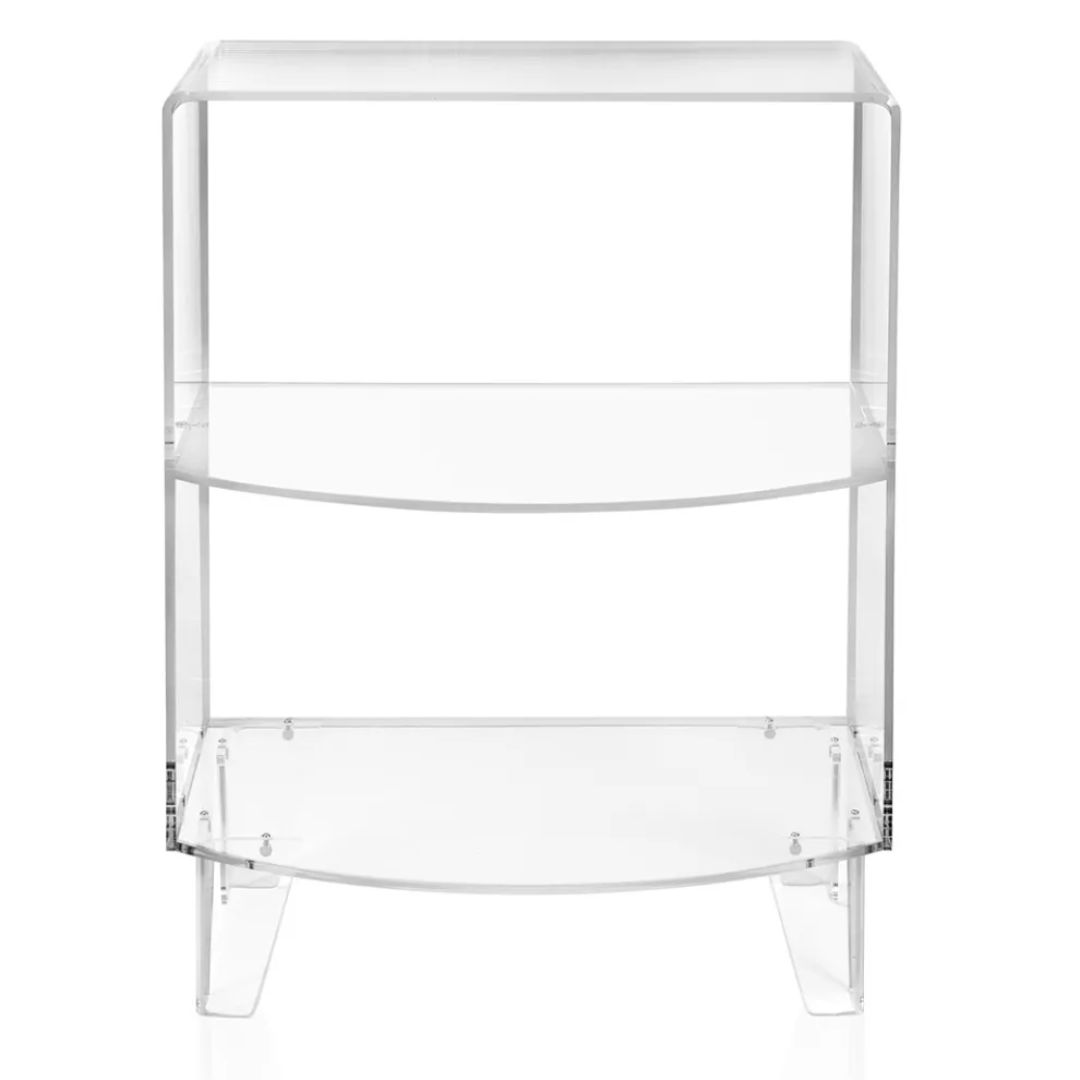 Niedriger Nachttisch aus transparentem Plexiglas Made in Italy - Alamin
