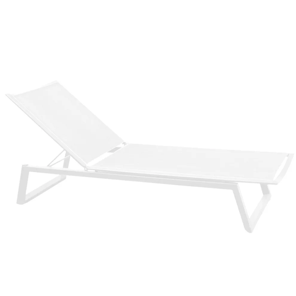 Outdoor-Sonnenliege aus Aluminium und Textilene mit einziehbaren Rädern 2 Stück - Esel