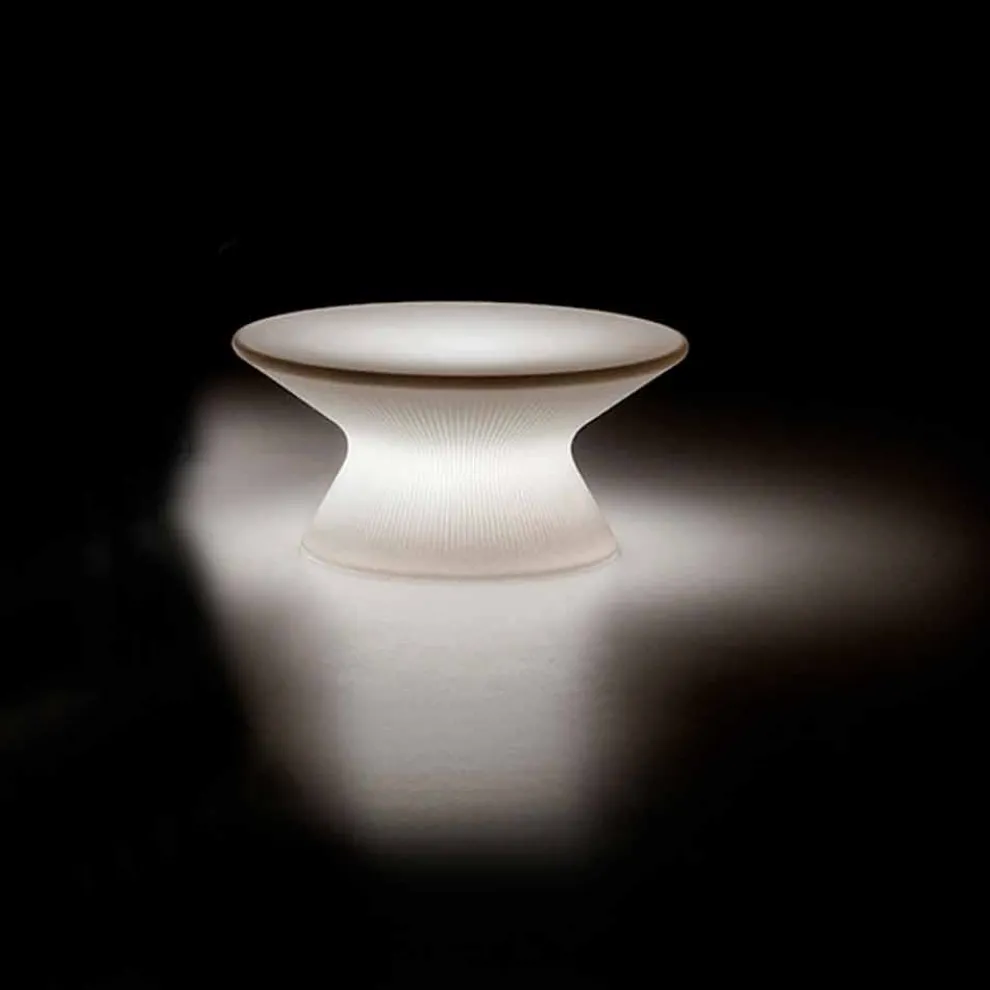 Leuchtender Outdoor-Couchtisch aus Polypropylen mit LED Made in Italy - Desmond