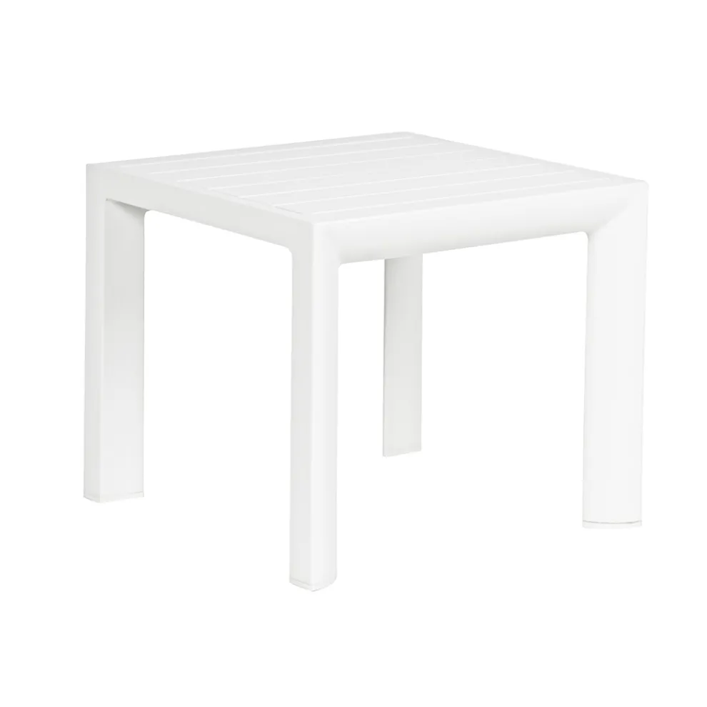 Quadratischer Couchtisch im Freien aus lackiertem Aluminium, Homemotion 2 Stück - Marius
