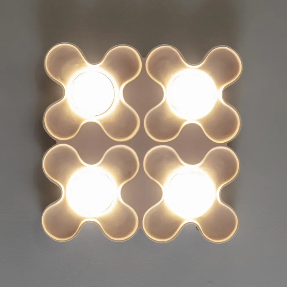 Deckenlampe aus farbiger Keramik, handgefertigt in Italien - Toscot Clover