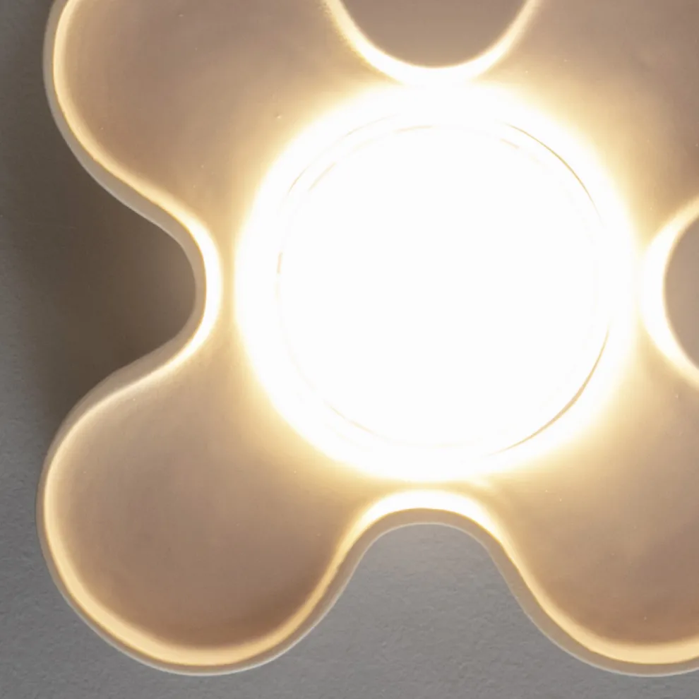 Deckenlampe aus farbiger Keramik, handgefertigt in Italien - Toscot Clover