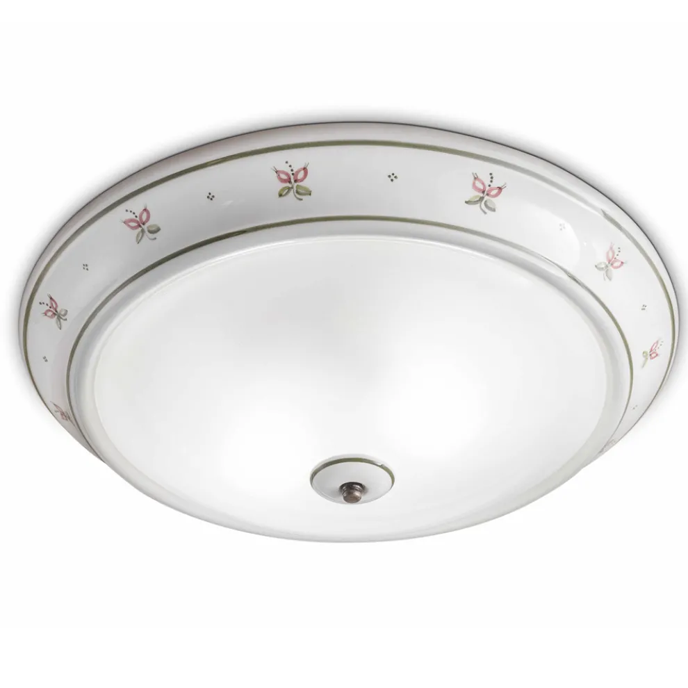 Deckenlampe rund aus Keramik von Ferroluce