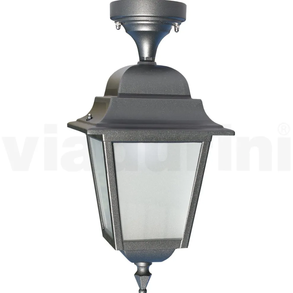 Deckenlaterne aus Aluminiumdruckguss und Glasdiffusor - Scintilla